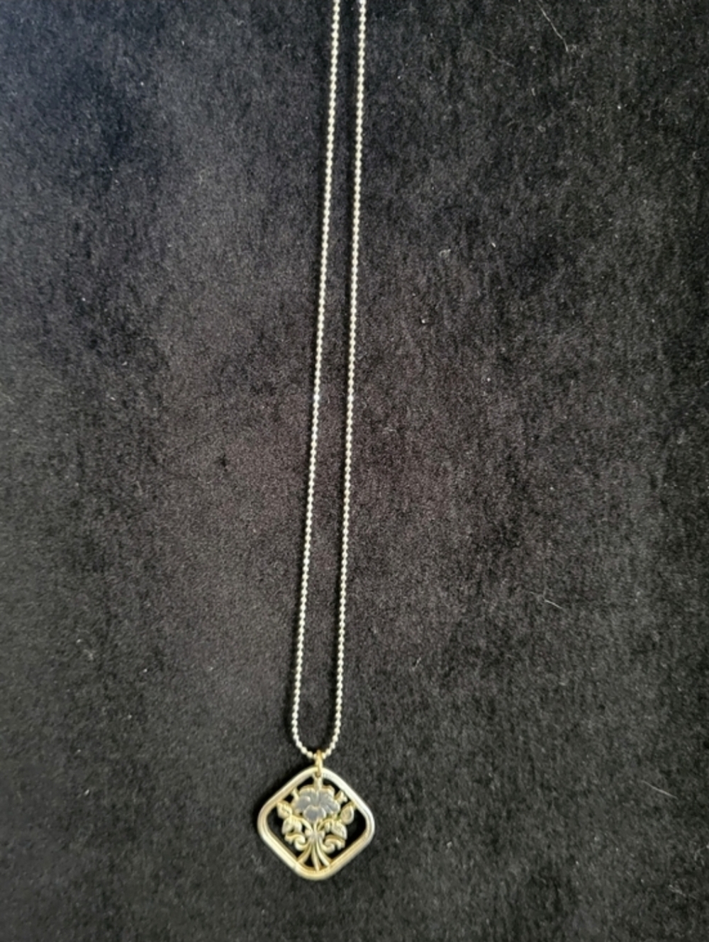 Bahamas - Hibiscus Cut Coin Pendant. Estate Sale Piece